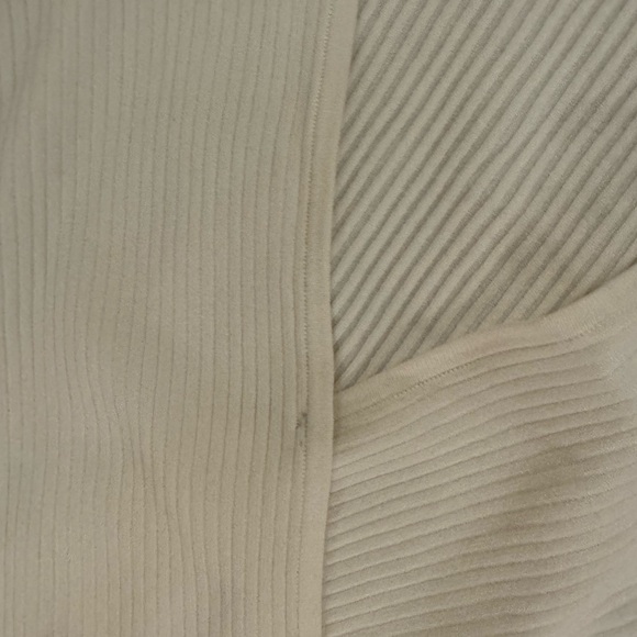 Jonathan Simkhai V-Neck Long Sleeve ribbed wrap Top size xs white - Picture 9 of 11